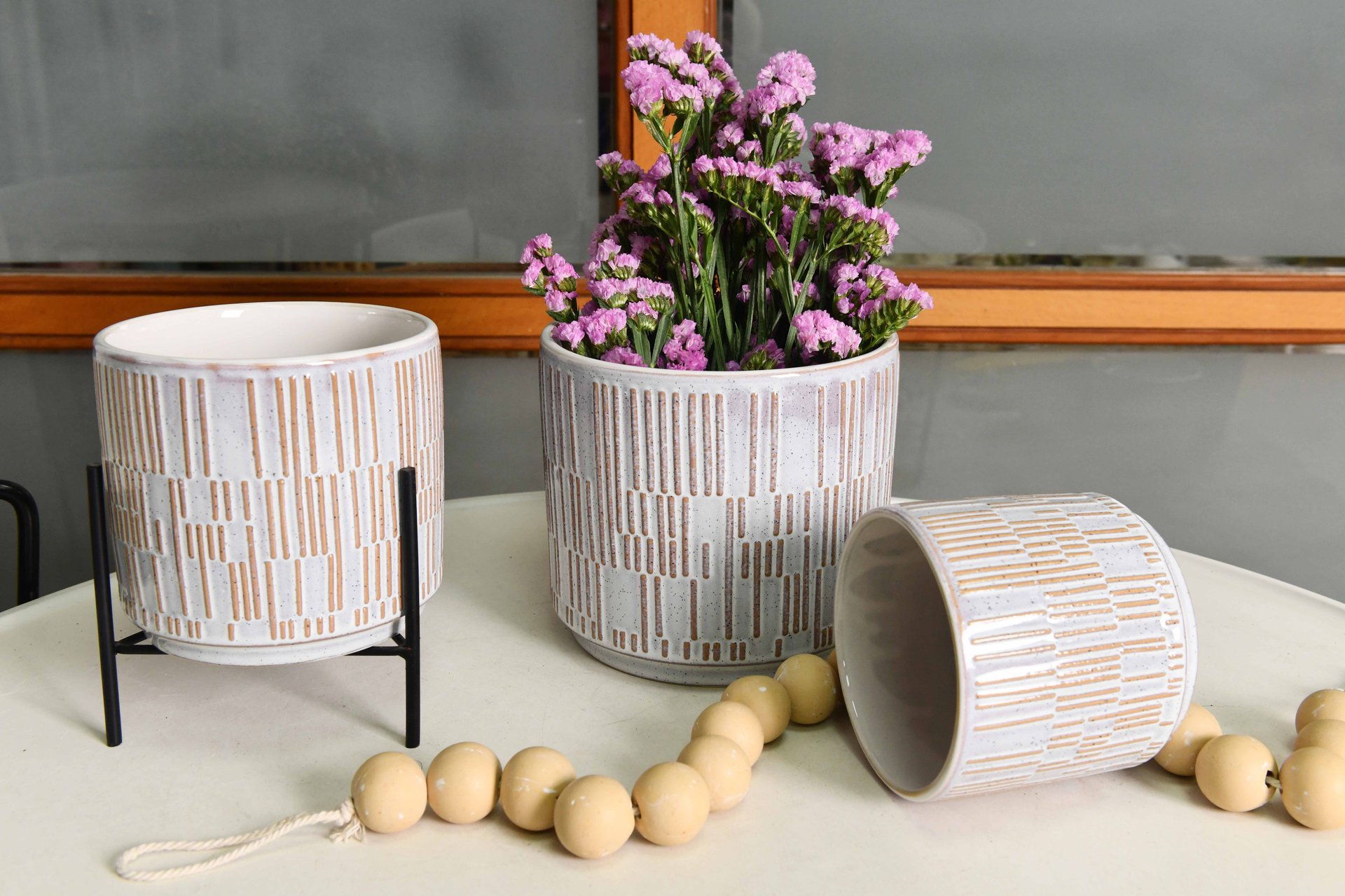 Simple Round Square Mini Fleshy Plant Flower Pot Ceramic Planter