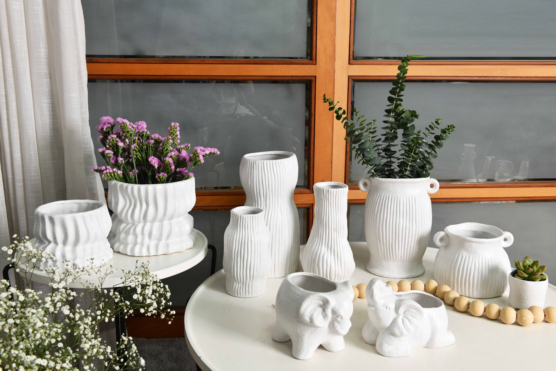 Wholesale High Quality Solid Color Desktop Decoration Ceramic Flower Pot