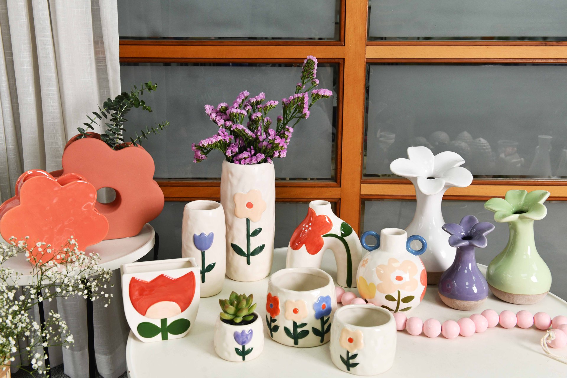 Wholesale indoor Porcelain Flowerpot Ceramic Flower Pot plant pots
