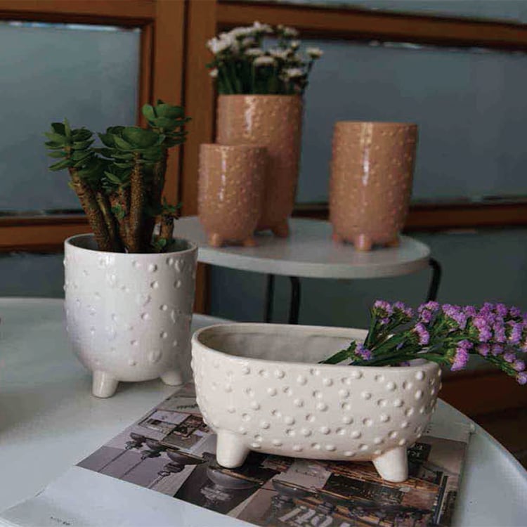 Ceramic Mounting Planter Pot Decal Flower Pots For Home Decor
