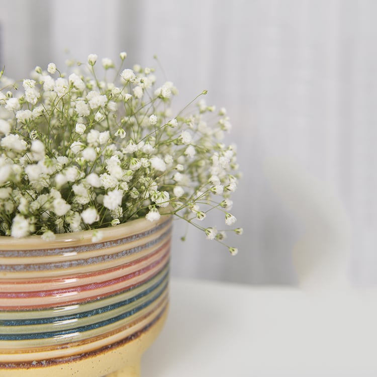 Custom Retro Design Round Ceramic Flower Pot For Sale