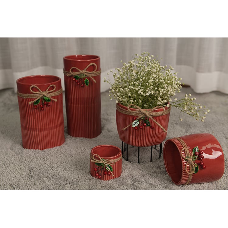 Unique Design Home Decoration Planter Christmas Ceramic Flower Pot