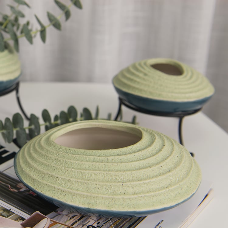 Hot Sale Modern Green Ceramic Plant Flower Pot