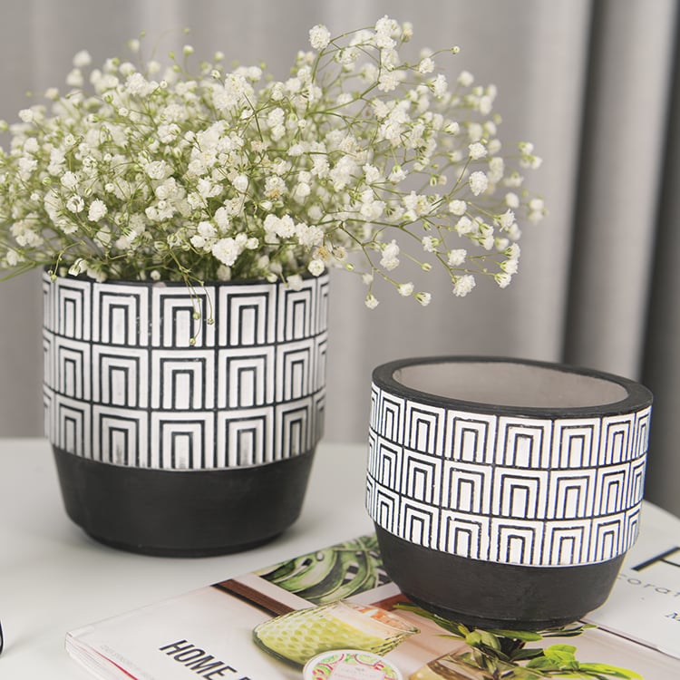 Wholesale Garden Decor Artificial Cement Succulent Plants Pot