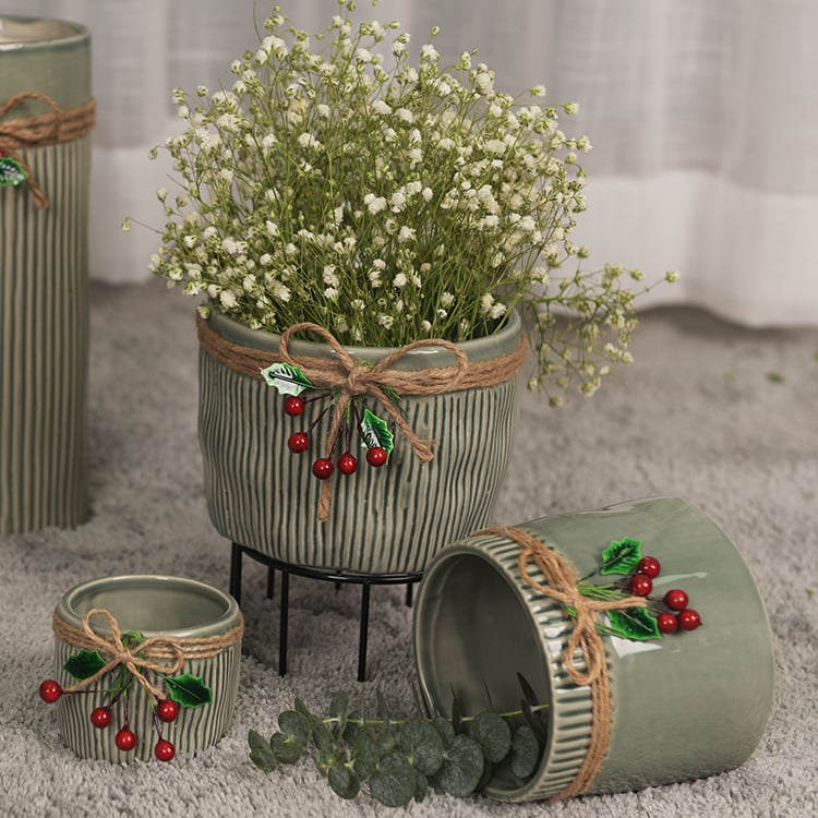 Creative Desktop Decoration Pattern Dolimite Flower Pots