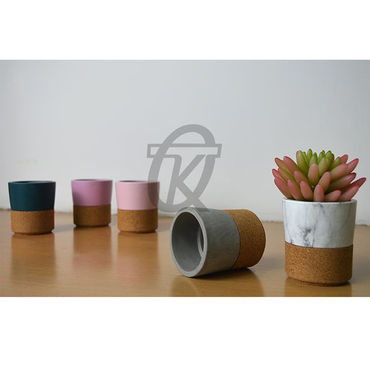 Cup Shape Portable Mini Ceram Garden Plant Planter Flower Pot With Cork