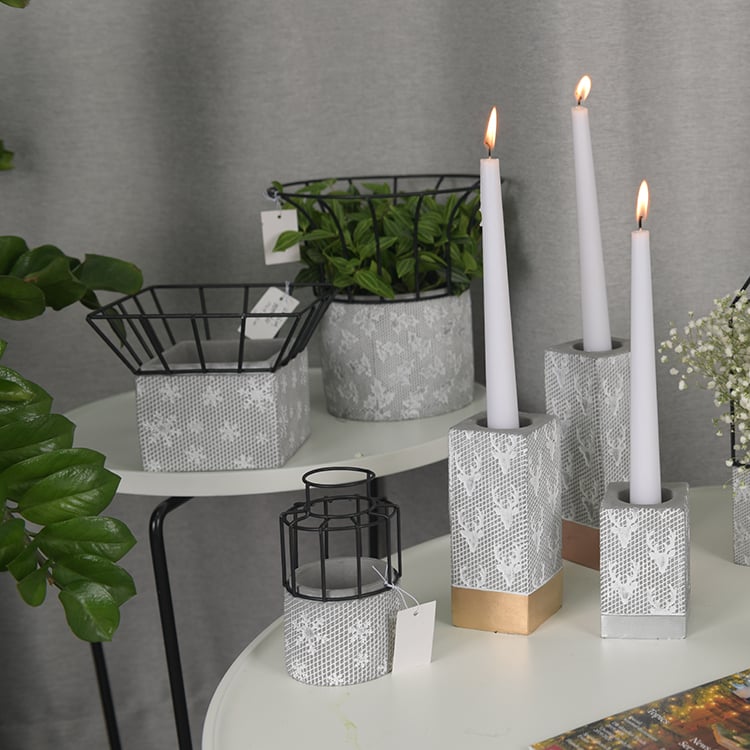 Hot Promotion Art Round Bulk Cement Planter Flower Pot