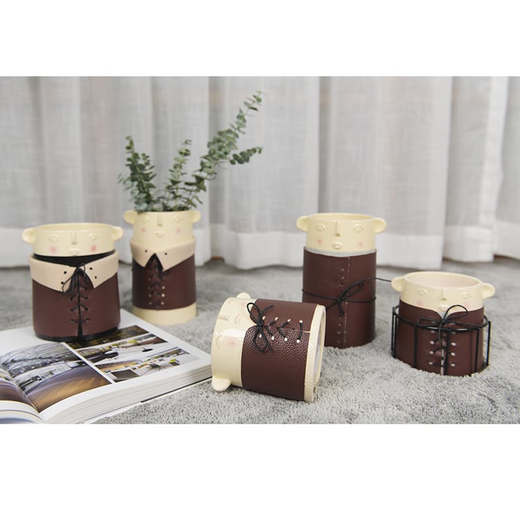 Hot Sale Custom Pattern Multiple Colour Ceramic Flower Pot