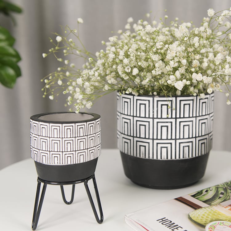 Wholesale Garden Decor Artificial Cement Succulent Plants Pot