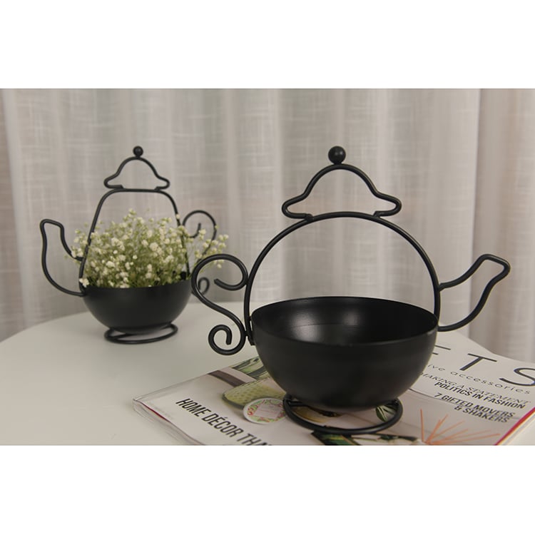 Wholesale Small Gold Galvanized Metal Flower Planters Pot With Stand