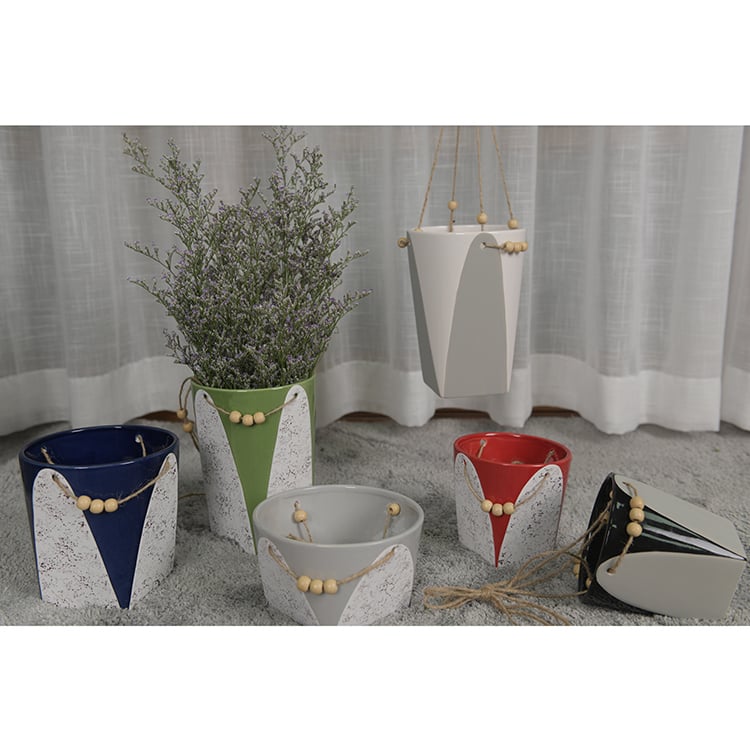 Indoor Decorative Succulent Ceramic Glaze Planter Flowerpot