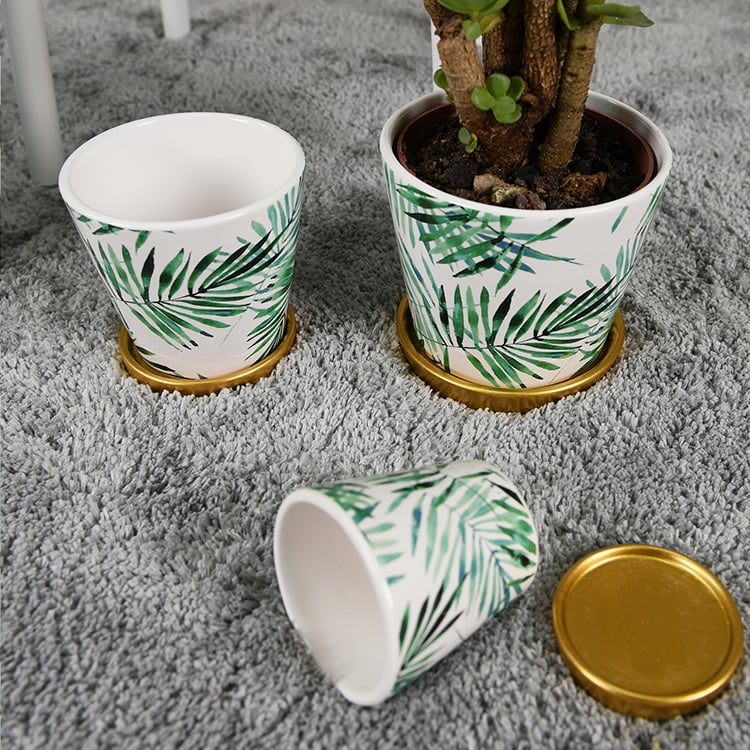 Ceramic Flowerpot Desktop Garden Balcony Simple European