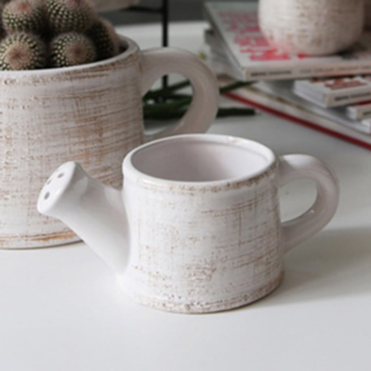 Hot Promotion Creative Big Garden Decor Boat Shaped Ceramic Planter Pot