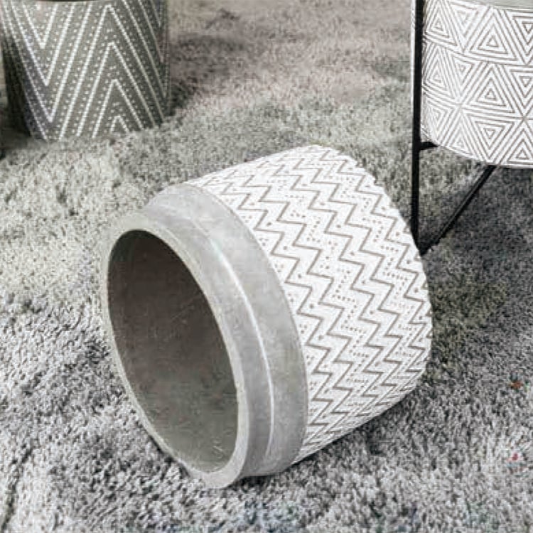 Factory Custom European Style Cement Flower Pot And Plants