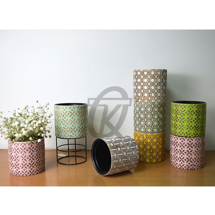 2023 Trend High Quality Balcony Round Mini Cement Bonsai Plant