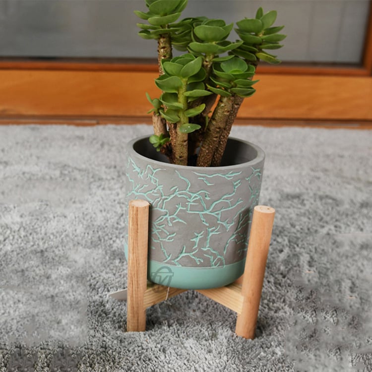 Custom Round Outdoor Small Cement Clay Flower Pots For Plants