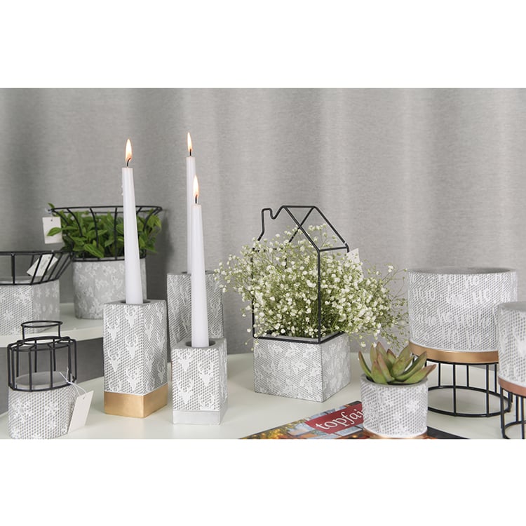 Hot Promotion Art Round Bulk Cement Planter Flower Pot