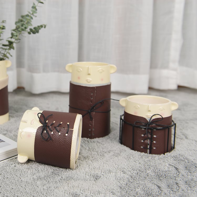 Hot Sale Custom Pattern Multiple Colour Ceramic Flower Pot