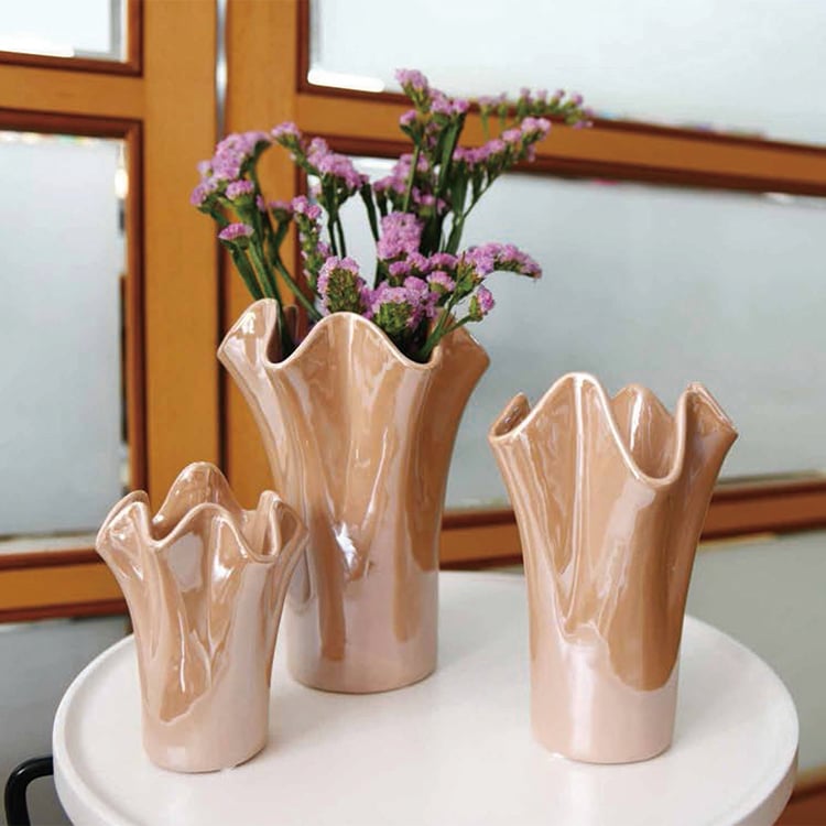 Fish Scale Pattern Garden Planters Small Ceramic Flower Pot