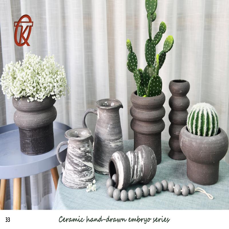 Ceramic Hand-Drawm Embryo Series