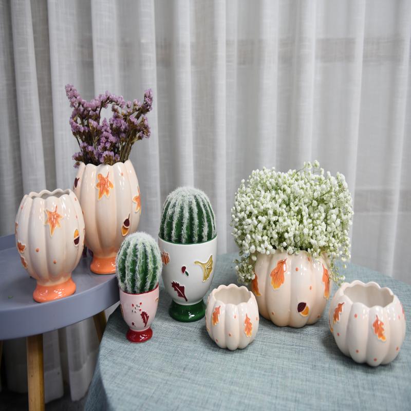 Ceramic Succulent Flower Pot For Plant Indoor And Outdoor