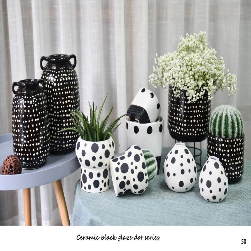 Ceramic Black Glaze Dot Serices