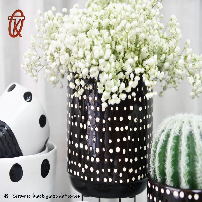 Ceramic Black Glaze Dot Serices
