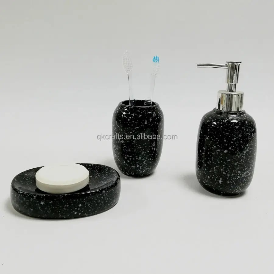 High Quality Glaze Ceramic Bathroom Set Luxury