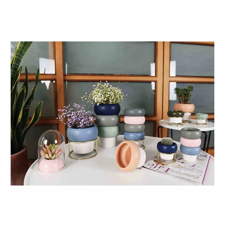 Home Garden Wholesale Office Ceramic Indoor Mini Planter Flower Pots