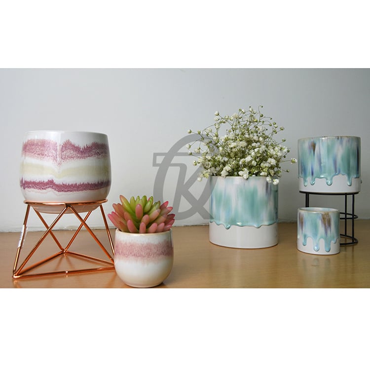 Chinese Blue And White Color Ceramic Planter Flower Pot