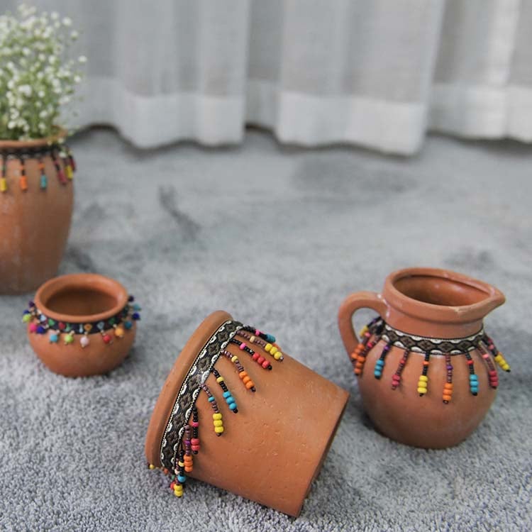 Painted Pots Modern Desktop Pot Terracotta Planter
